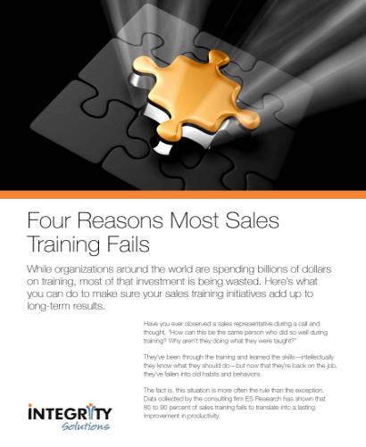 Four Why Most Sales Training Fails